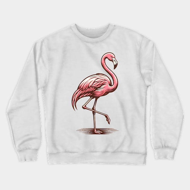 Flamingo Crewneck Sweatshirt by Moniato